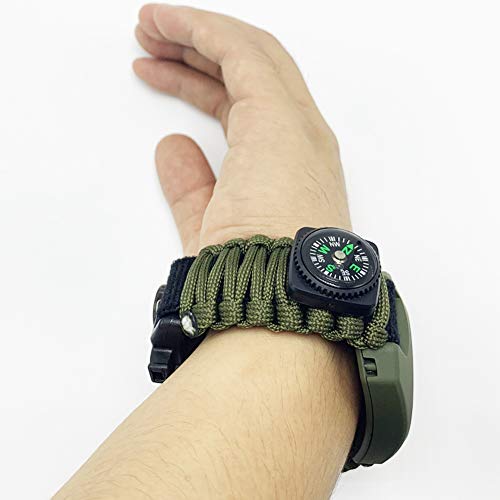 DRIDOUAM 8in1 Wrist Personal Alarm Paracord Survival Bracelet Self
