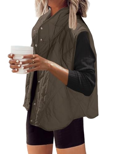 SENSERISE Womens Puffer Vest Quilted Outerwear