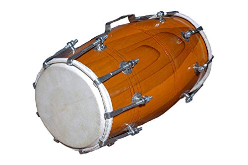 Image of GT manufacturers Wooden Musical Dholak Instrument Drum Nuts & Bolt 01 (Yellow)
