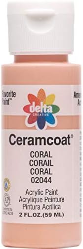 Delta Creative Ceramcoat Acrylic Paint in Assorted Colors (2 oz), 2044, Coral