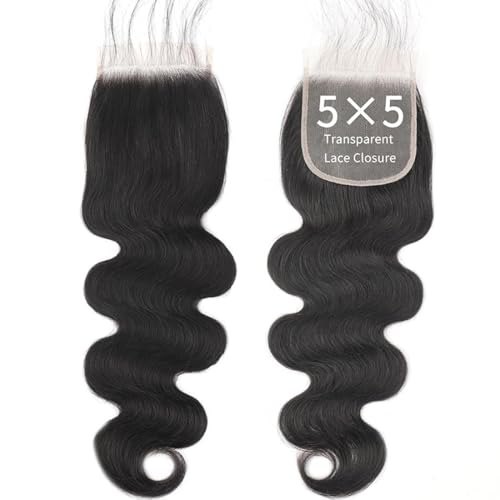 5x5 Transparent HD Lace Closure Body Wave Human Hair Lace