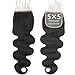 5x5 HD Transparent Skinlike Lace Closure 5x5 Human Hair Body Wave Brazilian Lace Closure 20inch 12A Raw Virgin Free Part Closure Ultra-thin 100% Real Human Hair Pre Plucked Closure Natural Black
