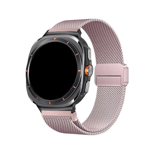 Bracelet milanais Galaxy Watch Ultra haut de gamme en acier inoxydable au design courbé