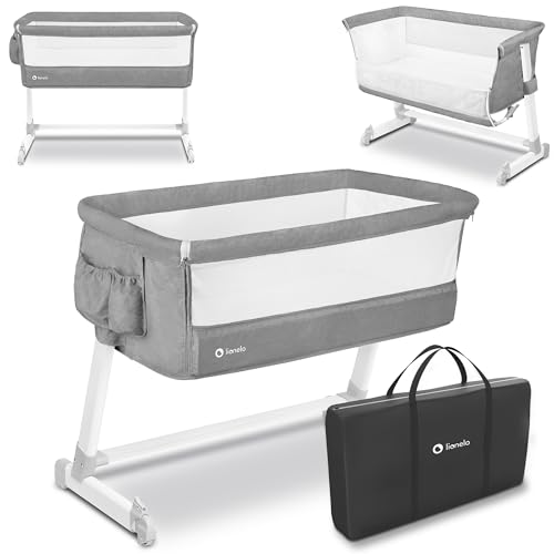 Lionelo Theo 2in1 Baby Bett, Reisebett Baby, Beistellbett Baby ab Geburt bis 9 kg,...