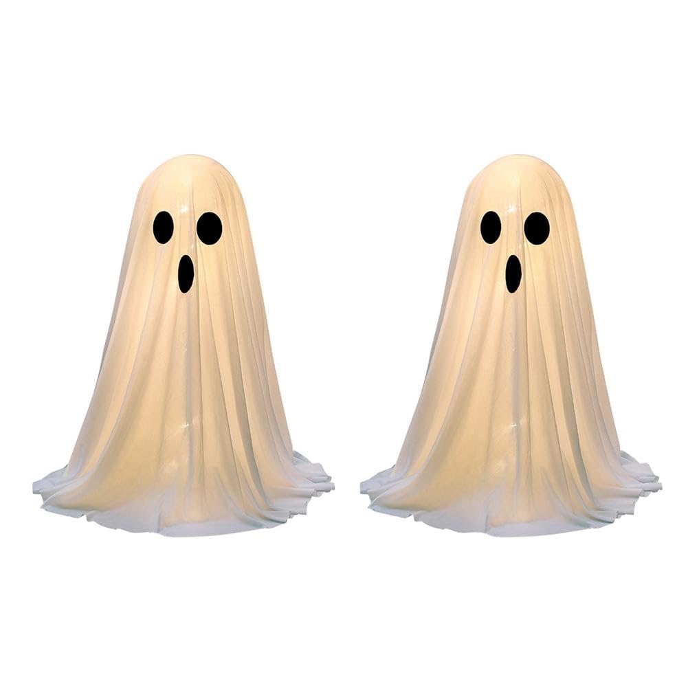 Halloween LED duch do dekoracji na zewnątrz, 8 trybów, biały