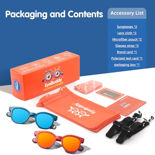 Image of EYEBUDDY Kids Toddler Sunglasses Age 2-4 /3-5 Boys Girls Polarized UV Protection Sun Glasses for Age 2-8