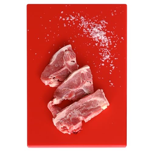 Tabla De Corte Profesional, Tabla De Picar, Tabla De Cocina, Tabla Para Alimentos, Tabla Antibacteriana, Polietileno, No Deja Sabor Ni Olor, Antibacteriana, 30 X 20 X 1.5 Cm, Rojo