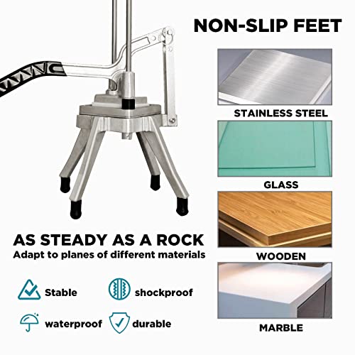 Upgrade Commercial Vegetable Fruit Chopper, Professional Potato Slicer, Manual Veggie Chopper Cutter Machine, French Fry Cutter Home Kitchen,Stainless Steel Blade With 1 Replacement(1/4" Blade) #TOP5