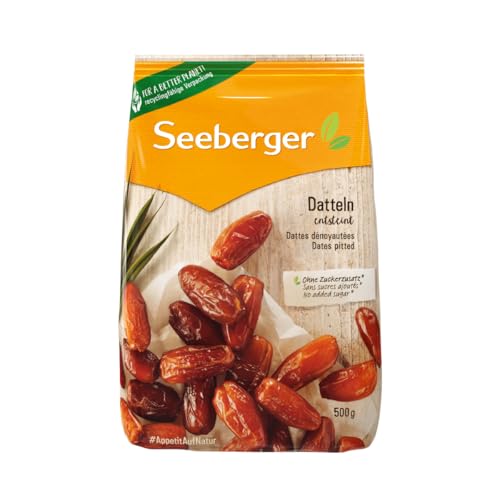 Seeberger Datteln 7er Pack: Honigsüße Datteln mit cremigem Fruchtfleisch - zum natürlichen Süßen von Speisen - entsteint, getrocknet & ungeschwefelt - ohne Zuckerzusatz, vegan (7 x 500 g)
