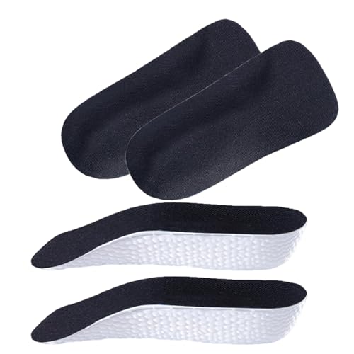 Plantillas ortopédicas para aumentar altura 2PCS negras 1.5cm