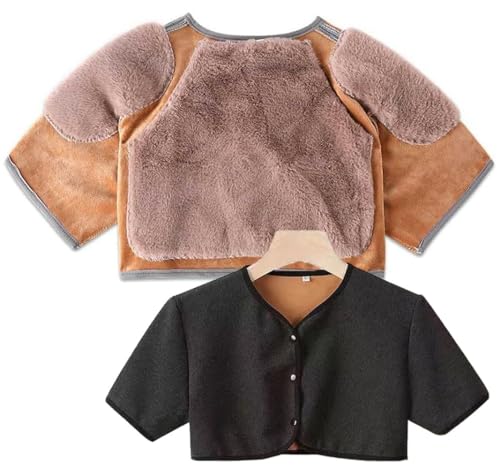 HUTRADE Winter Wärme Schulter-Schal-Umhang, Doppelseitiger Plüsch Schultertuch-Decke Warmes Schulterpolster Tragbare Waschbarer Wrap Open Front Cape Für Damen Herren