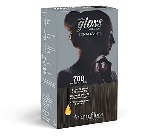 AcquaFlora Kit Acquaflora Hidra Gloss 700 Louro Natural - Tonalizante