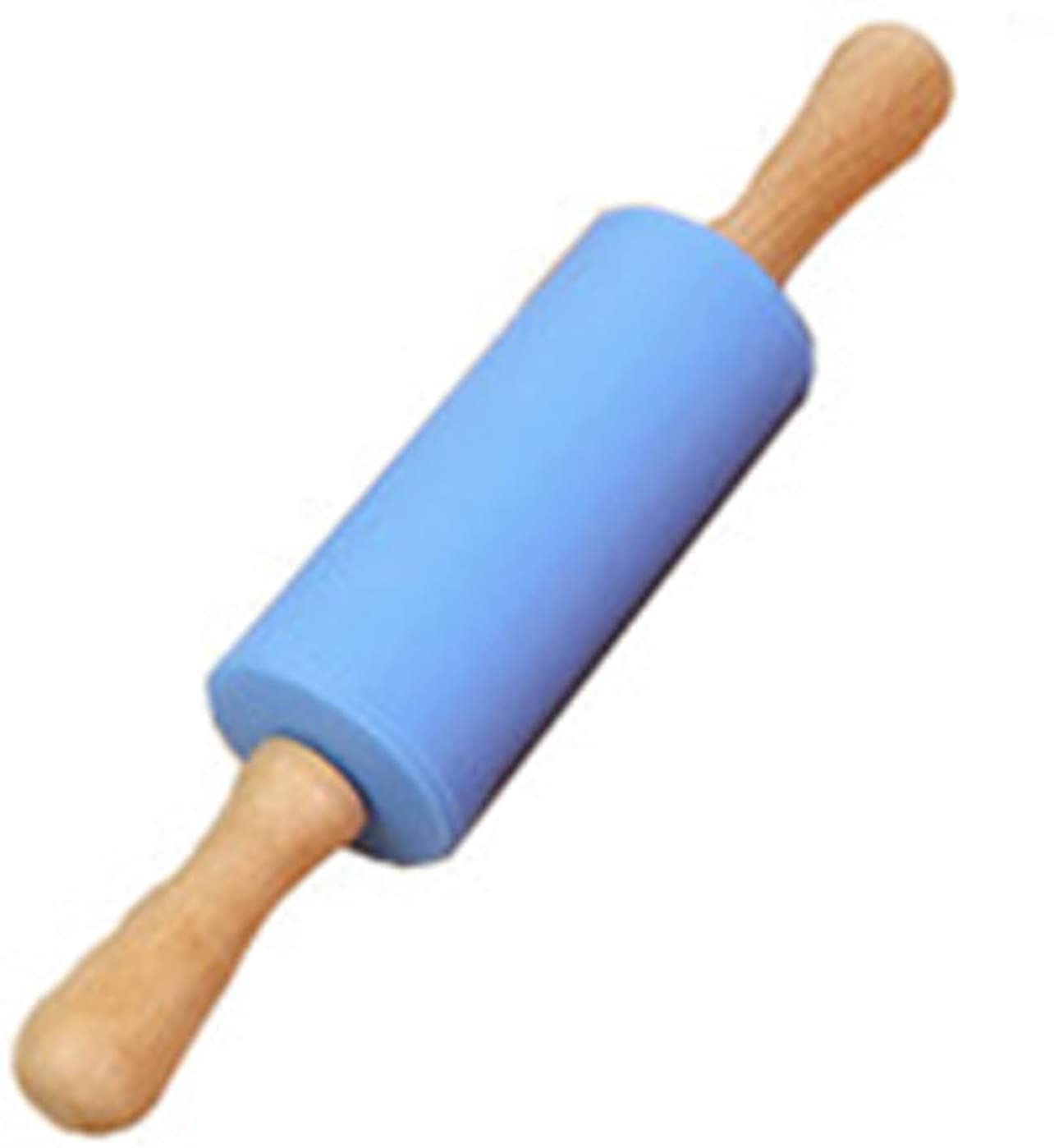Rullo per pasta Set per bambini Rullo per mattarello Resistente alle alte temperature Sicuro Superficie morbida antiaderente Mattarelli non assorbenti con cuscino Mattarelli in legno di silicone