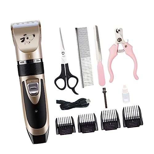 SEWOART 4Pcs Electric Pet Hair Trimmer with Low Noise Design USB Rechargeable Dog Cat Clipper Lightweight Grooming Tool with Accessories for Easy Pet Grooming at Home