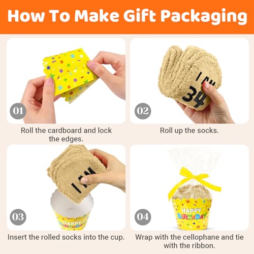 Image of HAPPYPOP Funny Birthday Gifts - 20 25 30 35 40 45 50 55 Year Old Birthday Socks for Him Her