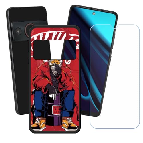 BMPNLSZ �K�p Telstra T-Elite 5G�p+HD�����K���X�ɓK�����ėpTPU�P�[�X�A�V���J�Q���P�[�X�o���p�[�ی�o�b�N�P�[�X-Telstra T-Elite 5G�p�ɓK����9�d�x�X�N���C�u�h�~�X�N���[���v���e�N�^(6,56") - WZ1