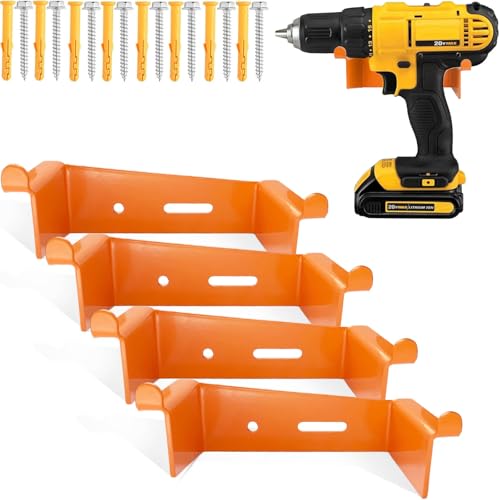 Support perceuse sans fil mural x4 pour organiser votre garage