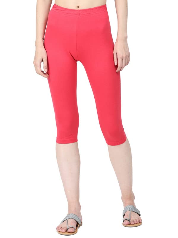 Image of Robinbosky Premium Stretchable Cotton Capri Legging for Women | Suitable for Formal wear & Casual wear | High-End Elastic Makes. The Leggings Squat Proof and Durable for Travel, Yoga, & Workout.