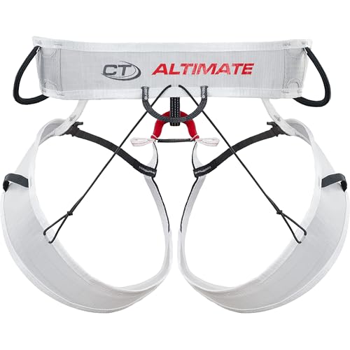 Climbing Technology Altimate - Arnés de escalada unisex (84-99 cm), color blanco y rojo