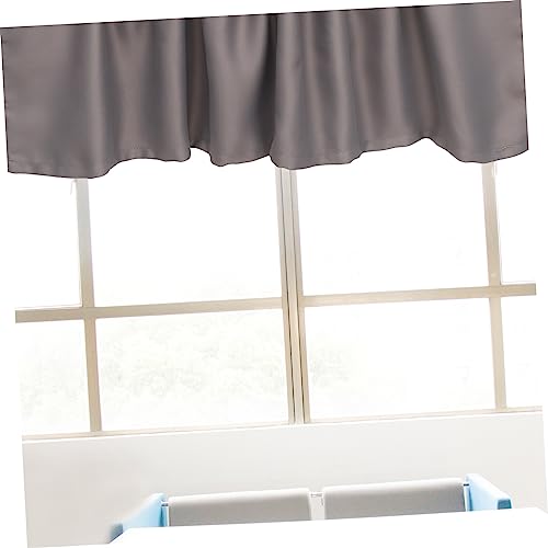 Cortinas opacas grises de algodón con aislamiento lumínico para cocina 5