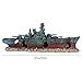 Ichiias Fish Tank Wreck Boat Decoration, Resin Wreck Boat Sunk Battleship War Ship Fish Tank Aquarium Ornament Cave Decoration