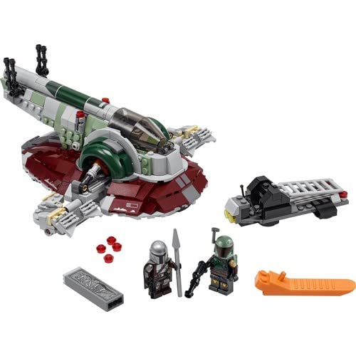 Star Wars Astronave di Boba Fett, Navetta Giocattolo da Costruire con 2 Minifigure dei Personaggi di The Mandalorian, Giochi per Bambini e Bambine da 9 Anni in su, Idee Regalo 75312 - Gadget - Immagine 3