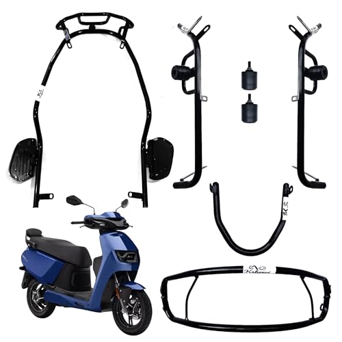 Image of VIDA VX2 CRASH GUARD WITH FOLDABLE FOOTREST AND FRAME SLIDER LAGGUARD FRONT AND REAR CRASH GUARD SUITABLE FOR VIDA VX2, VIDA VX2 PLUS ELECTRIC SCOOTER (SET OF 1)