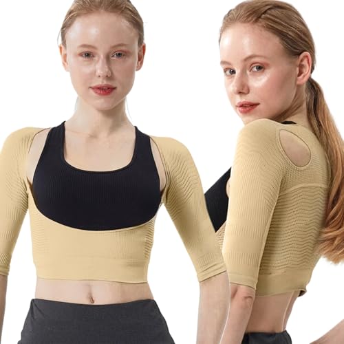 CATOR Damen Arm Former Oberarme Shaper Figurformende Shapewear Ärmel Post Chirurgisch Kompression Körperhaltung Buckel Korrektor Top