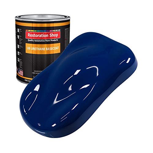Restoration Shop - Marine Blue Urethane Basecoat Auto Paint - Gallon Paint Color Only - Professional High Gloss Automotive, Car, Truck Refinish Coating