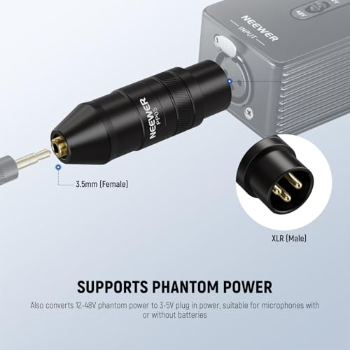 Adaptador NEEWER XLR 3-Pin Macho a 3.5mm Hembra TRS miniatura 3