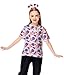 July 4th Shirt for Boy Ice Cream American Flag Polo Short Sleeve Patriotic Golf Tee Shirts 11-12 Years