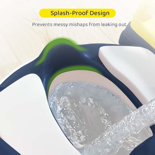 Image of StarAndDaisy Potty Training Seat - Potty Seat for Kids 1-5 Years /Ladder Baby Potty Seat /Chair with Comfortable Soft Cushion, Anti-Skid Legs, Handles & Splash Guard -Dark Blue