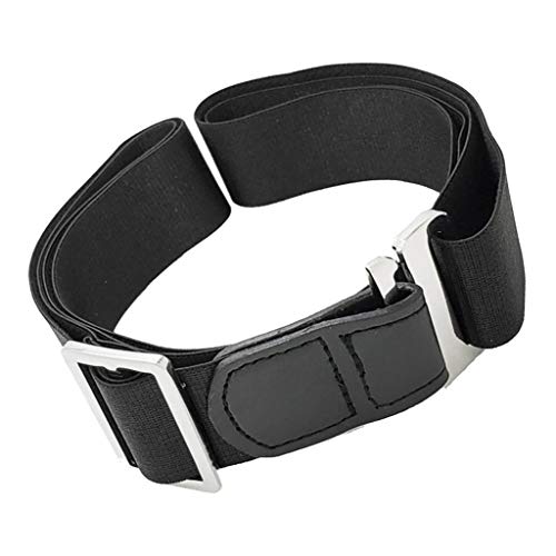 Mens Black Shirt Stay Belt Non- Anti Wrinkle Hidden Belt Adjustable 3cm4
