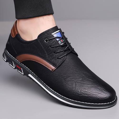 Image of Men's Premium Stylish Oxford Shoes Casual Lace Up Walking Business Driving Dress Shoes