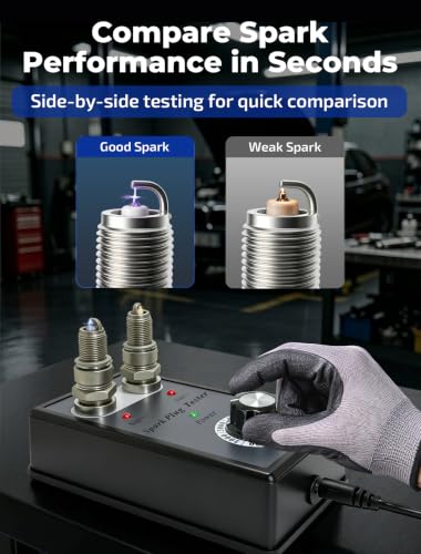 Spark Plug Tester Dual Holes, VEHLIVE 0-6000RPM Spark Tester Tool Simulator — view 2