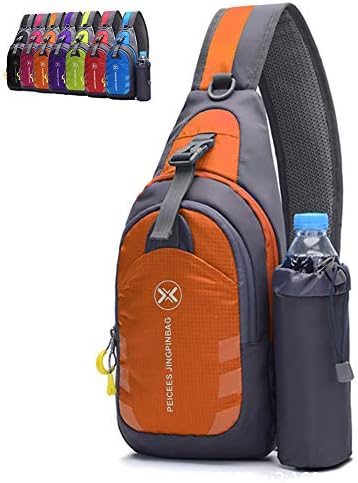 Peicees Chest Crossbody Sling Backpack Bag Travel Bike Gym Daypack for Women Men
