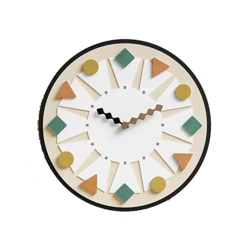 Horloge murale crème au design créatif pour salon et décoration de maison moderne