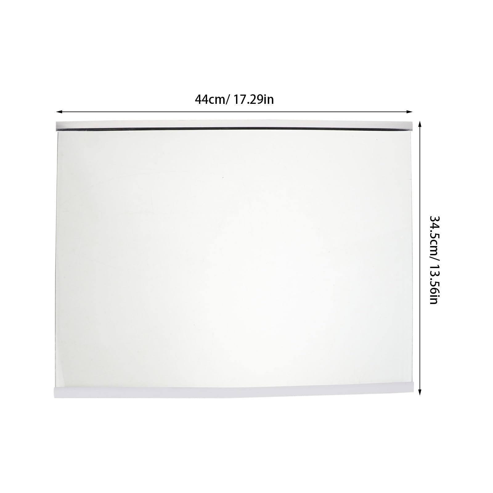 Ripiano Frigo in Vetro Temperato 17, 32x13, 58 Pollici | Pannello Divisorio Trasparente, Bordi senza Sbavature, per Freezer e Cucina