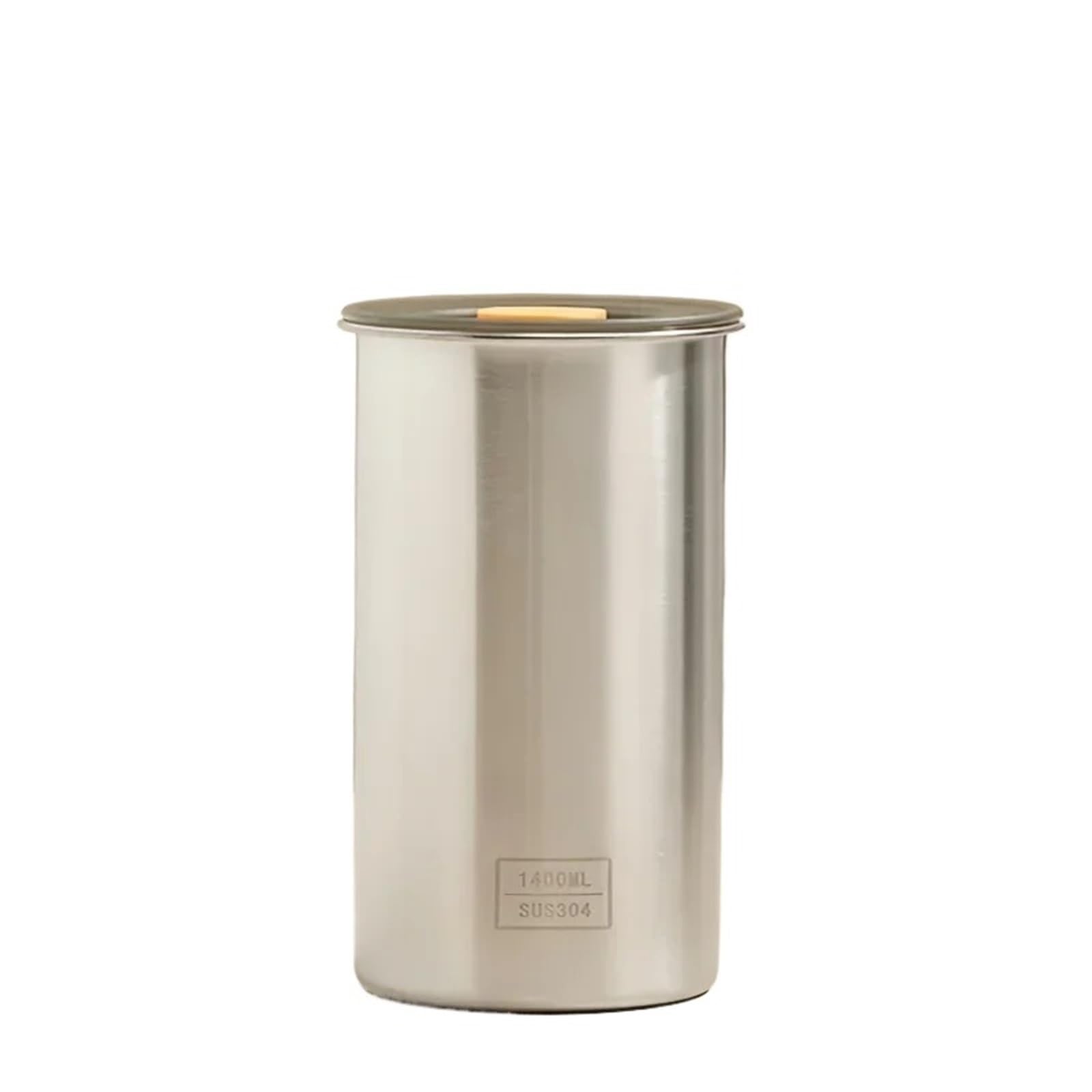 LSNNMU 2pcs Stainless Steel Storage Jars With Lid Dried Fruit Grains Coffee Bean Pasta Food Containers For Preserving