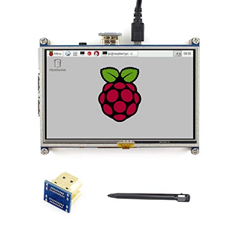 IBest Waveshare 5inch Resistive Touch Screen Display 800x480 HDMI LCD Touchscreen for Raspberry Pi Model 3 B+/3 B/2 B/B+/B/3 A+/A+/Zero/Zero W, Support Raspbian Ubuntu Kali Retropie