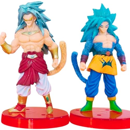 Image of Mallexo DBZAction Figures Set 2PCs Dragn Bal Z Toys for Kids Animee Toy Set of Size 10-14CM for Car Dashboard, Decoration, Cake, Office Desk & Study Table Multicolor (S7)