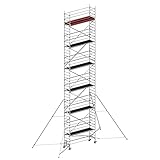  Layher Uni Standard Alu-Fahrgerüst P2 1401151 - mit Gerüststützen 5 m - Arbeitshöhe 13,20 m