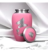 Alpha Living Home Cremation Urn for Ashes - Adorned with Butterfly's Adult Funeral Urn Handcrafte...