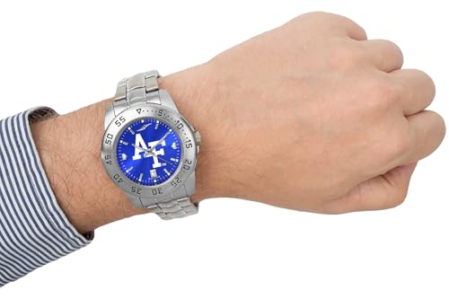 Image of SunTime Men's NCAA Team Sport Watch, 20mm Stainless Steel Strap, Reflective Shiny Dial with Date