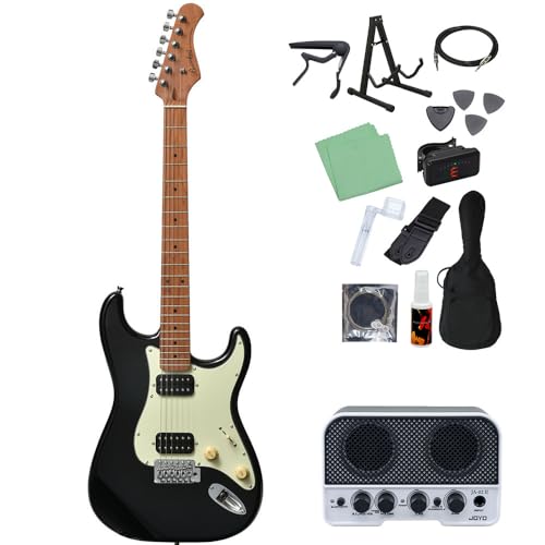 Bacchus BST-3-RSM/M エレキギター初心者14点セット【Bluetooth搭載ミニアンプ付き】 BLK ストラトタイプ バッカス