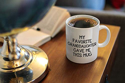 Funny Grandparent Coffee Mug - My Favorite Granddaughter Gave Me This Mug - Unique Birthday Grandparents Day New Year Christmas Gifts for Grandma Grandpa From Granddaughter - Novelty Tea Cup 11oz - Image 5