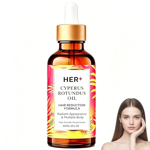 HER+ Cyperus Rotundus Oil Hair Removal Skin Serum Moisturizing & Soothing For Smooth Looking Skin With Peppermint For Smooth Skin For Daily Body Skin Care Use And All Skin Types (1 PC)