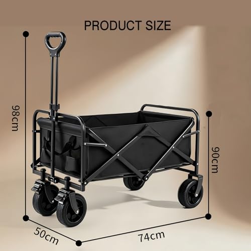 Carro plegable de gran capacidad resistente para transporte en actividades al aire libre 3