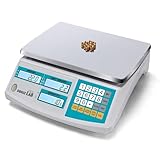 Industrial Counting Scale 30kg/66lb x 0.1g Digital Inventory Counting Scale High Precision Electronic Gram Scale with Battery DC/AC Power for Parts Jewelry Coins (g/kg/lb/oz)