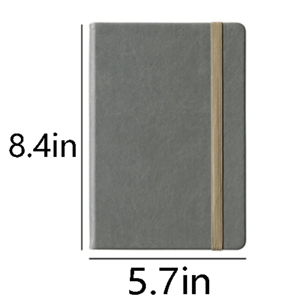 Cahier Journal/Notebook Classic A5 Diary A5 Diary Simple Cahiers Simples Papiers épais de Haute qualité pour Les Affaires Scolaires de Bureau Bureau de l'école (Color : Gris, Taille : Grid)